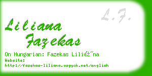 liliana fazekas business card